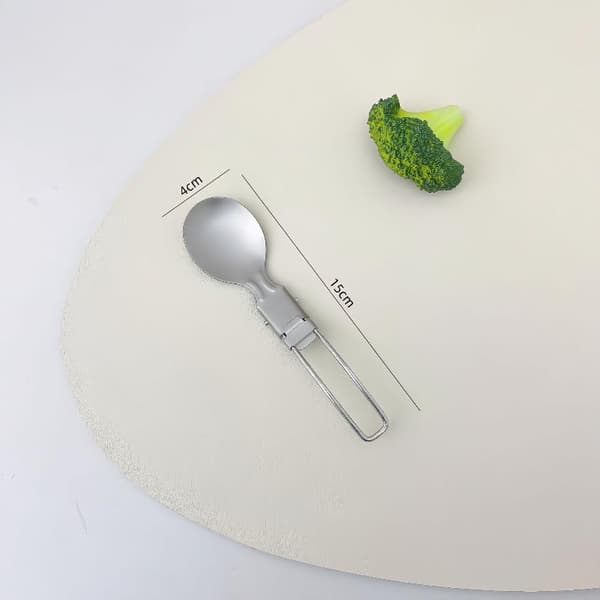 Ren titan vikbar skedgaffel Utomhus backpacking middagsspork B