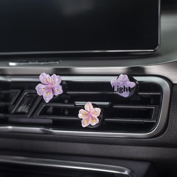 2 stk bilblomstformede parfymeklemmer for luftkondisjoneringsuttak White