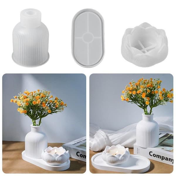3st Lotusbricka Vas Hartsform Gips DIY Heminredning Hantverk