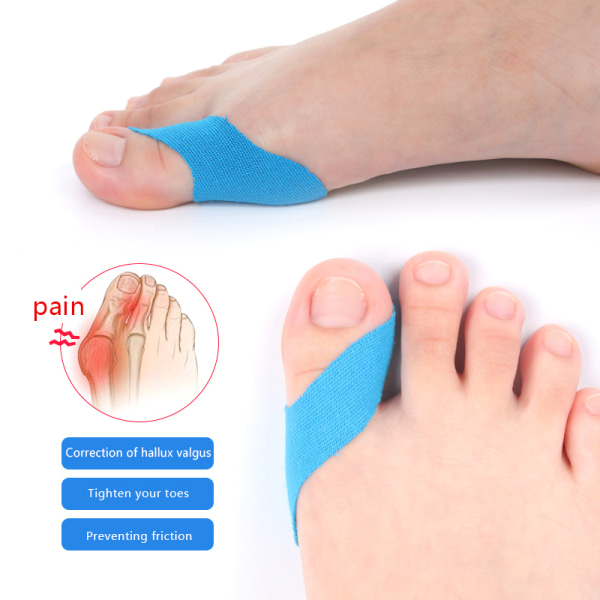 5/10 STK Big Toe Hallux Valgus Correction Patch Toe Separator Av Blue 10Pcs