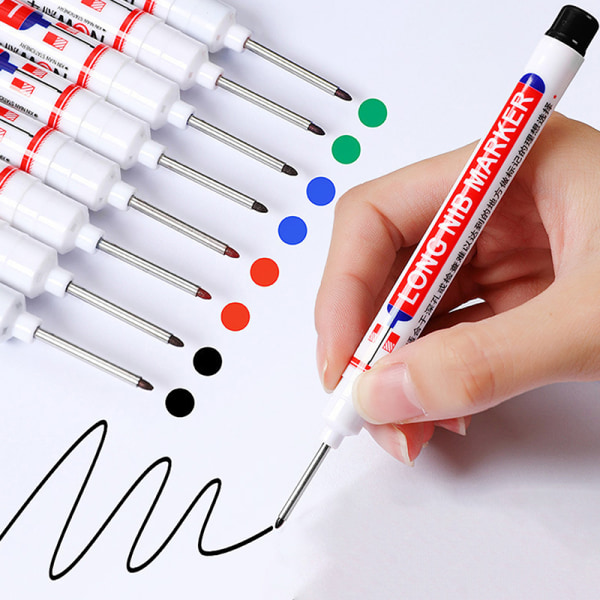 20MM Ink Langhoved Markers Pen Multi-purpose Deep Hole Marker W Red