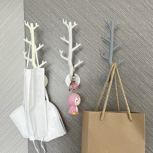 Nordic Branch Krok Väggdekor Nyckelhållare Organizer Förvaring Sti Beige
