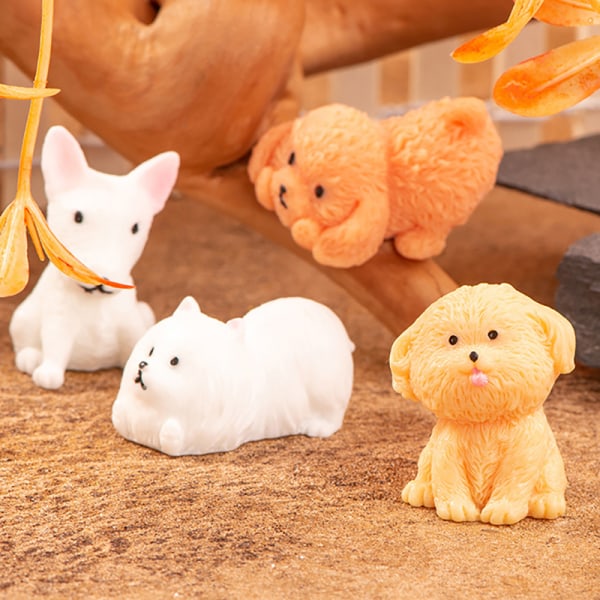 Micro Mini Hunde Miniaturer Figurer Resin Hunde Ornament Dukke Gif