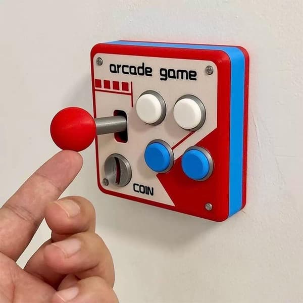 Retro Spillekonsol Joystick Switch 3D Printet Panelstik Con A3