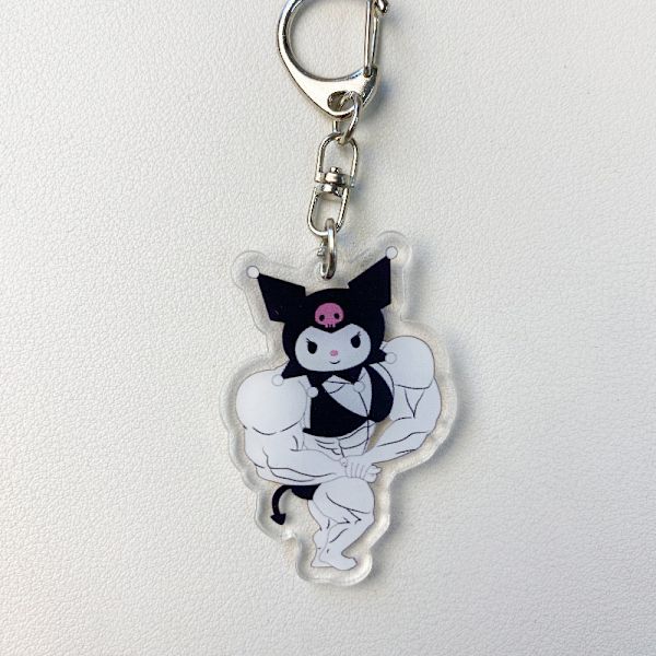 Hauska sarjakuva-animefiguuri akryyli-avaimenperä reppu parikynä A1