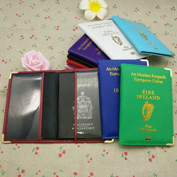 Irland Passport Cover Rejsekort Beskyttelsesetui ID-kort Hold Purple