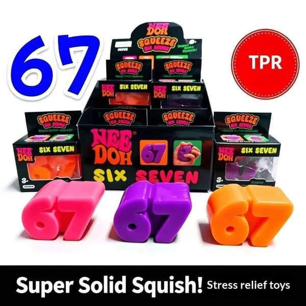 Nummer 67 Super Fidget Legetøj Blød TPR Til Børn Kontor Afslapning A3