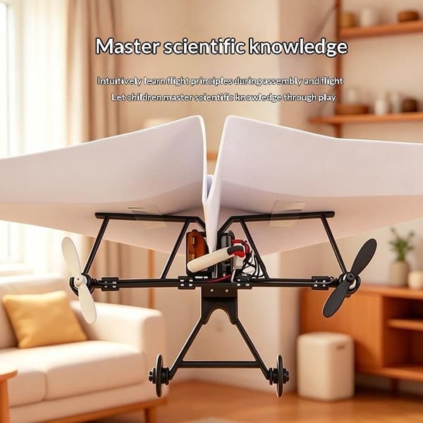 Fjärrkontroll Pappersflygplanssats med Gyrostabilisator DIY Elektrisk A4
