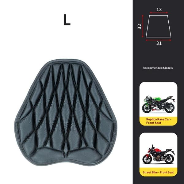 Luftkudde Motorcykelsitsdyna Skydd 3D Komfortkudde L