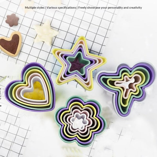 1 sett Cupcake Flere former Kakeformer i plast DIY C E
