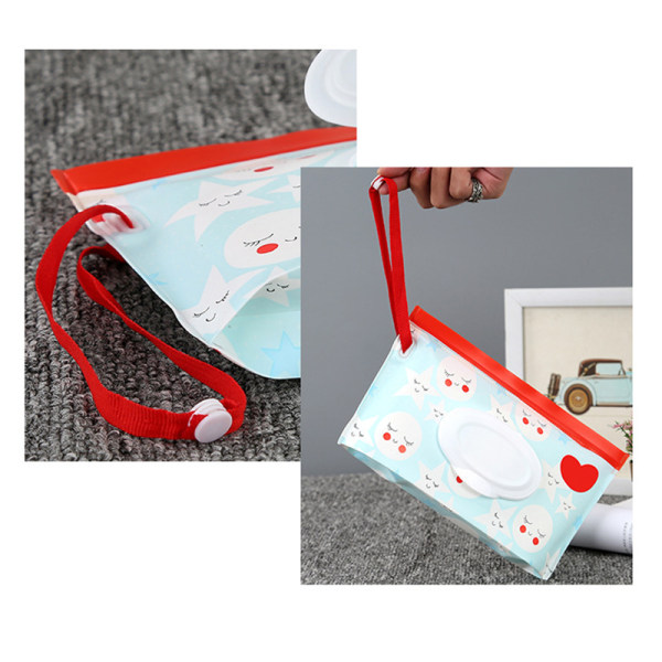 Bærbar Baby Wet Wipes Bag Tissue Box Container Miljøvenlig R C