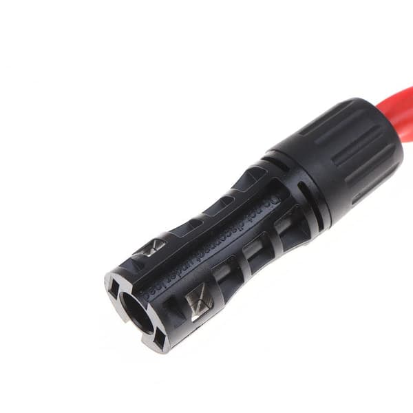 2 stk. flat solcellepanel forlengelseskabel 12AWG 10AWG 4mm2 6mm2 Con 12AWG 4mm2
