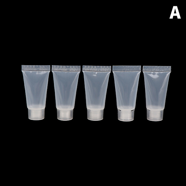 5 stk Makeup Clear Plastic Lip Gloss Container Refillable Bottl 5ml