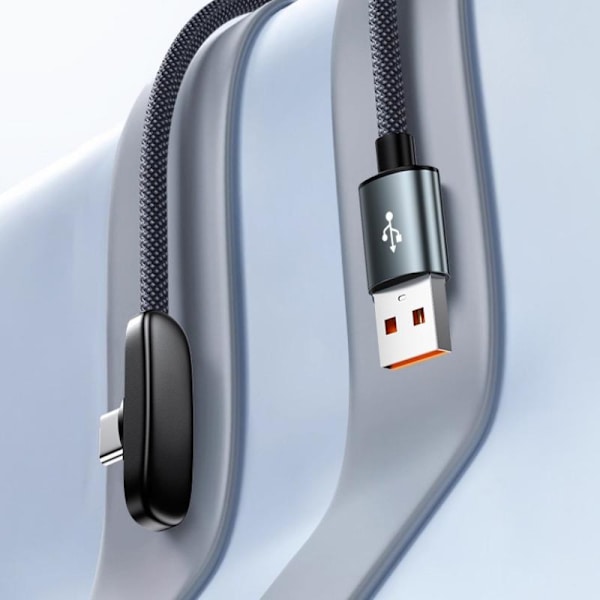 100W USB til Type C Hurtigopladning 90° Albue Datakabel PD USB C C