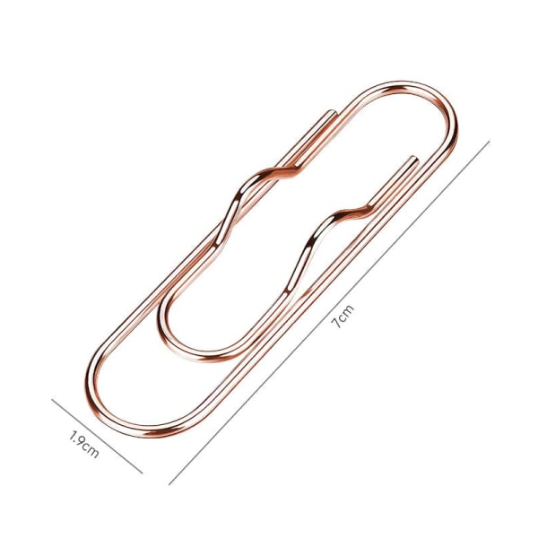 Multi-Purpose Paper Clips Paper Fix Clips Pen Clips Notebook Pi Rose Gold