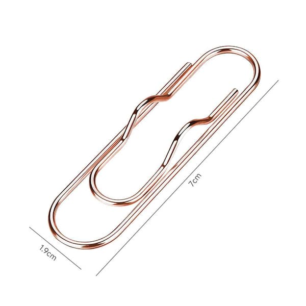 Multi-purpose pappersklämmor Paper Fix Clips Pennklämmor Notebook Pi Rose Gold