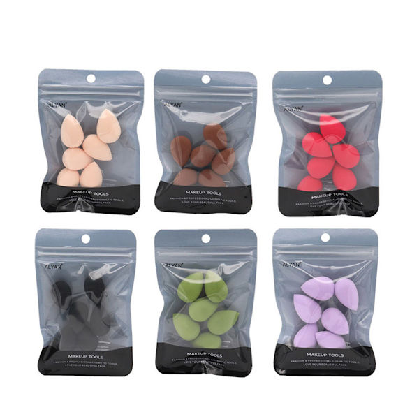 6 stk Mini Makeup Svamp Powder Puff Skønhedssvamp Multicolor