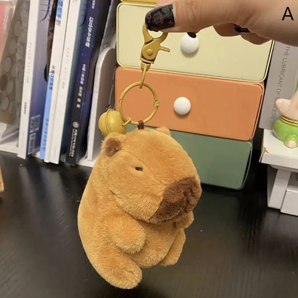 Capybara plysch nyckelring hängande leksak gosedjur mjuk docka P A