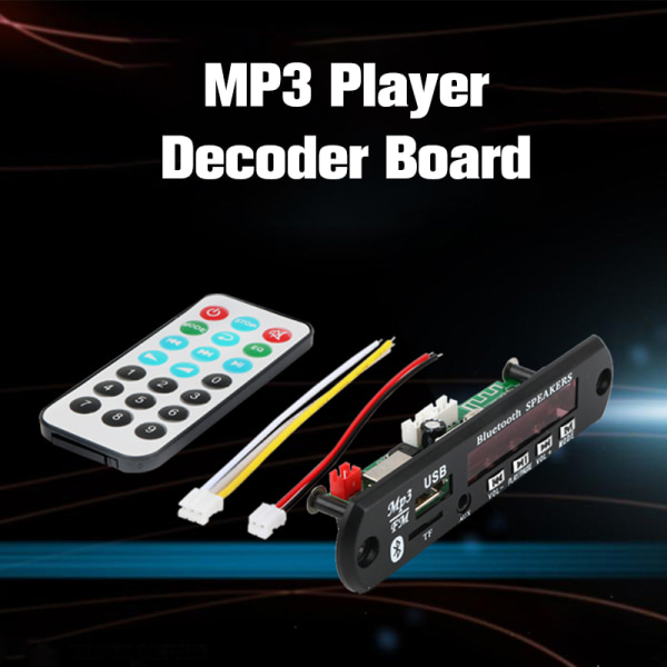 Bluetooth 5.0 MP3-spelare Decoder Board FM Radio USB 3,5 Mm AUX