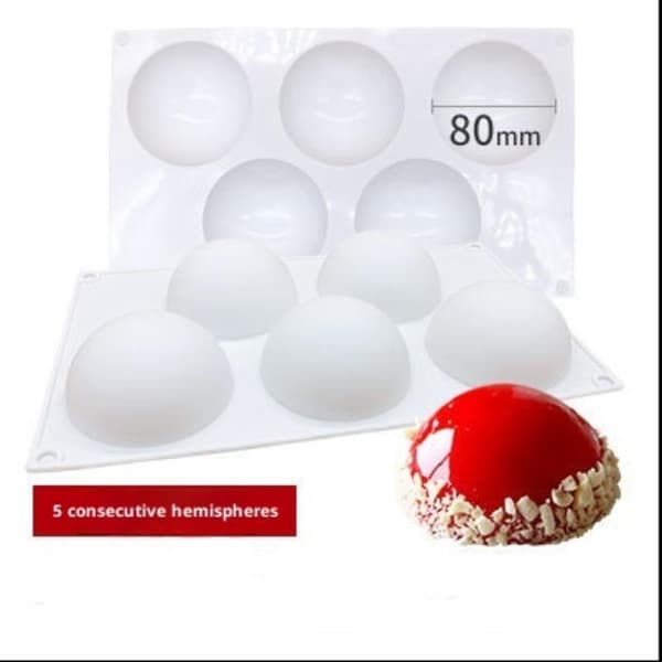 3D Kule Silikonform for Moussekake Baking Kuleform Fransk A6