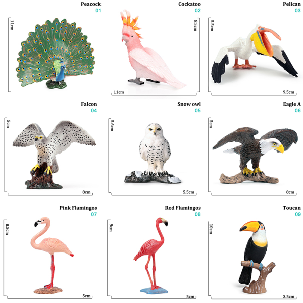 Simulering fuglemodeller Tyrkia Flamingos Parrot Bird Models Acti 13(Macaw A)