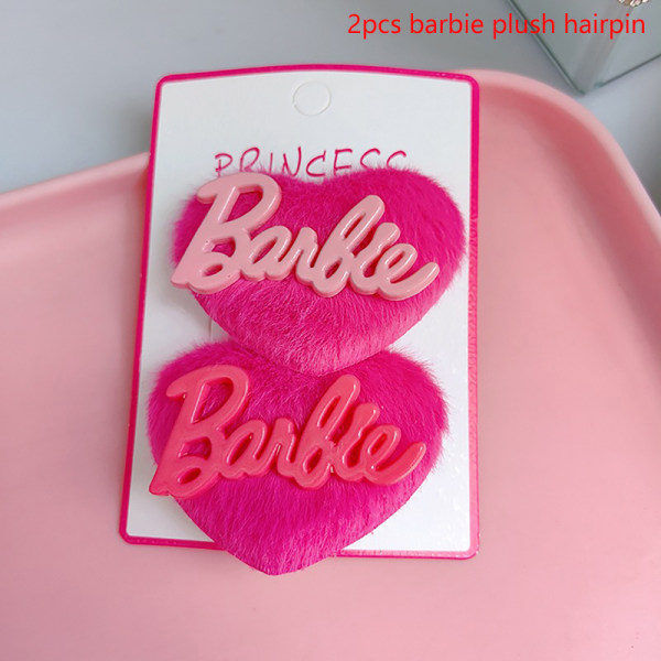 Motebrev Hjerte Hårnål Rosa Plysj Hårklemme Side Bang Cli A4