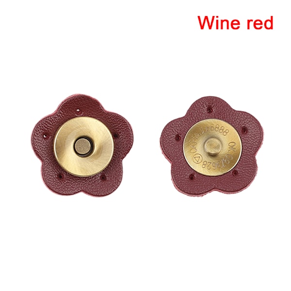 Bagagetaske Magnetiske knapper til kvinder Håndlavet DIY-håndtaske Acc Wine red Wine red