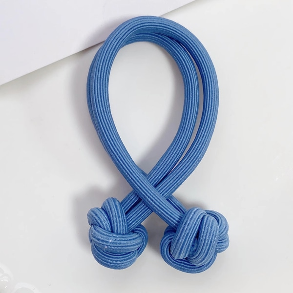 Yksinkertainen e paksu kestävä elastinen hiuskuminauha naisten tyttöjen solmio Blue
