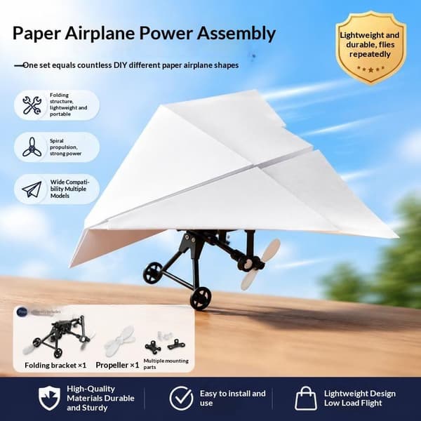 Fjärrkontroll Pappersflygplanssats med Gyrostabilisator DIY Elektrisk A4