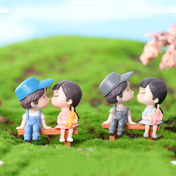 1Figuurisarjan rakastajapari Tee itse minikeijupuutarha-koristenukke C A2