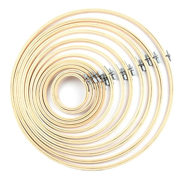 Bambu Ram Broderi Hoop Ring DIY Broderi Målning Cross 33cm