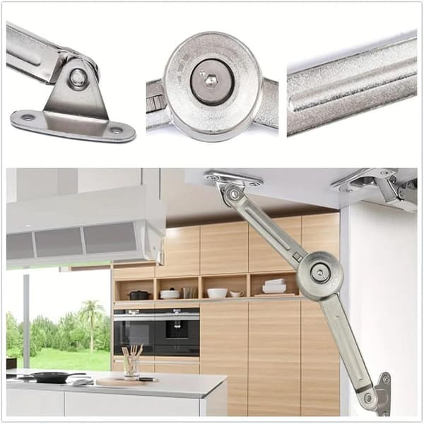 Lockstöd gångjärn i satin nickel fällbart lockstöd gångjärn med S 2PCS