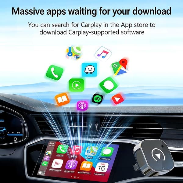 2-i-1 Trådløs CarPlay-adapter Apple Car Play Android Auto AI Carplay Adapter