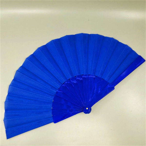 1PC Style Plastic Stof Fold Håndholdt Fan Dance Party Weddin Navy blue