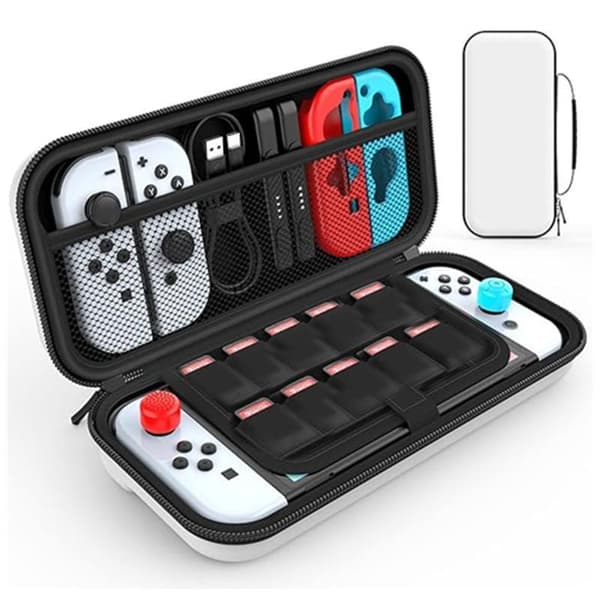 Lättviktig stor kapacitet vattentät Switch 1 bärbar bärväska Black