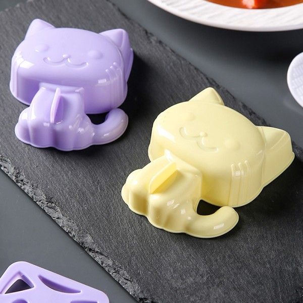 3 st/ set e Cat Sushi Form DIY Sandwich Rice Ball Form Kök A Purple