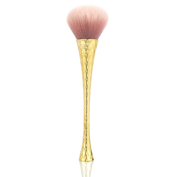 1 PC Soft Large Blush Brush Minerals Full Nail Art Face Brush Gold