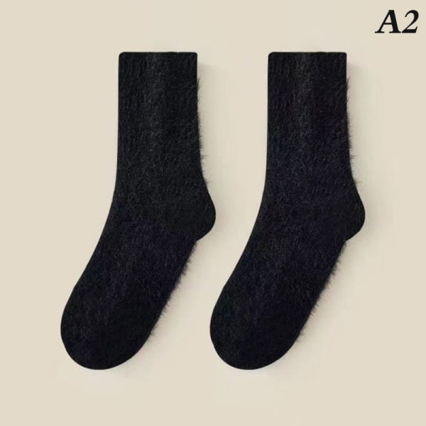 Mink Velvet -sukat naisille ja miehille syksyn ja talven Thicken T Black