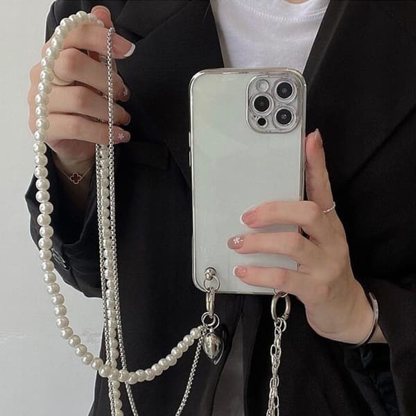 n Perlekæde Stilfuldt Tilbehør Telefon Snor Perle Crossbod A26
