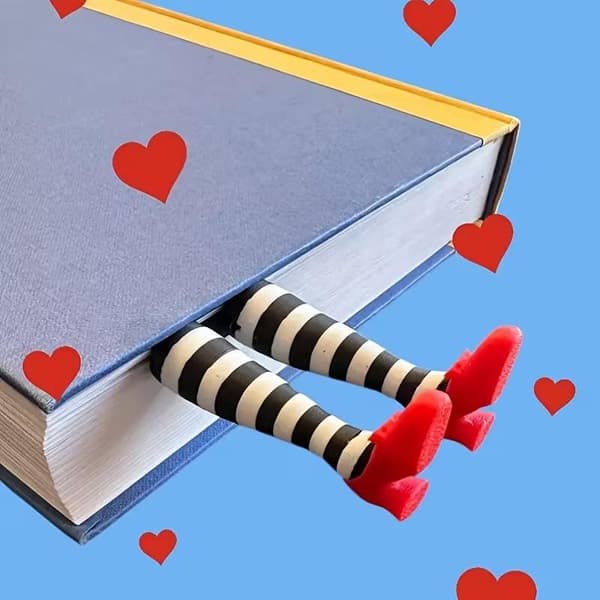Häxben Bokmärke Med Högklackad Sko Udda Sidmarkör Bok A1