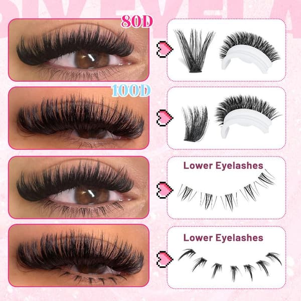 DIY Vippeextensions Klyngesett