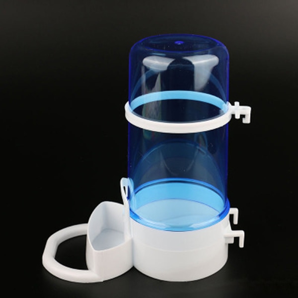 Bird Water Drinker Feeder Waterer with Clip Pet Bird Supplies D Blue