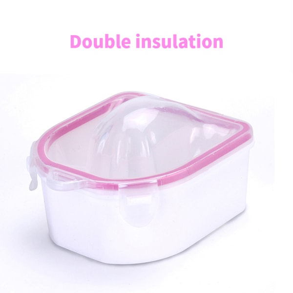 Plastic Tykke Soaker Bowl Manicure Nail Art Gel Polish Fjern Pink