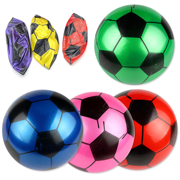 Barn Fotball Ball PVC Oppblåsbar Hånd Pat Fotball Sport Ma Random colors