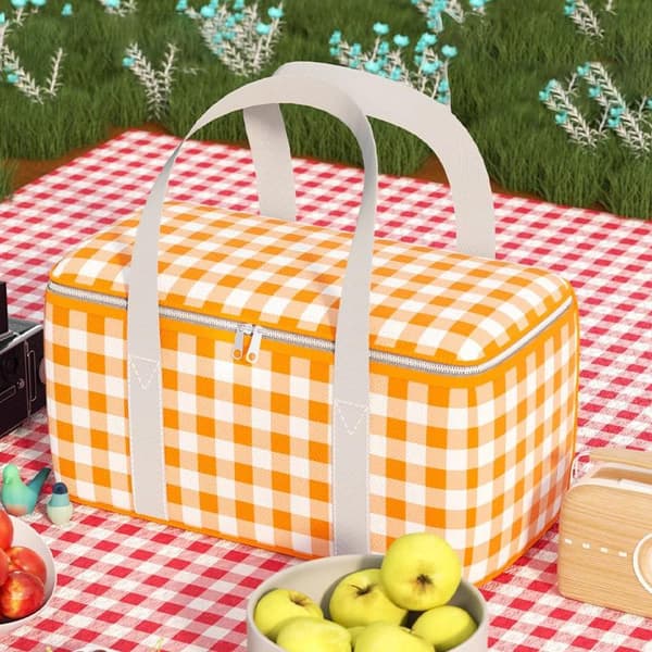 Retro Pastoral Lunchväska Fällbar Utomhus Camping Picknick Termisk B1