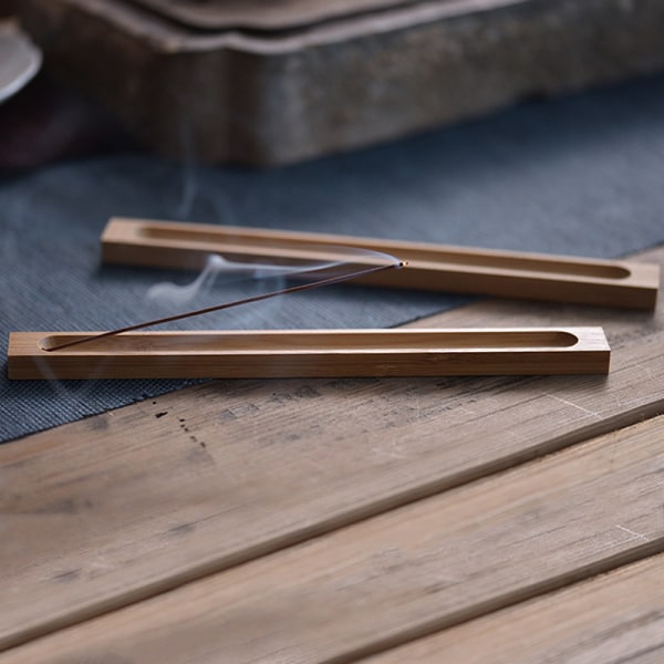 Bamboo Board -puinen suitsukepuikkoteline 23cm Line Suitsuke-sandaali A