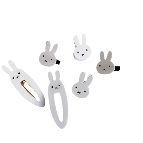 Summer Plastic White Bunny Hair Clips For Girl Children e A4