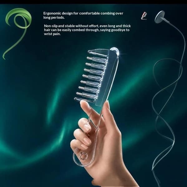Multifunktionel Mini Bærbar Hovedapplikator Kam Anti-Frizz Hår A2