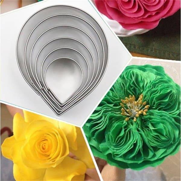 6ST/ Set Form för tårtdekor Fondant Sugarcraft ters