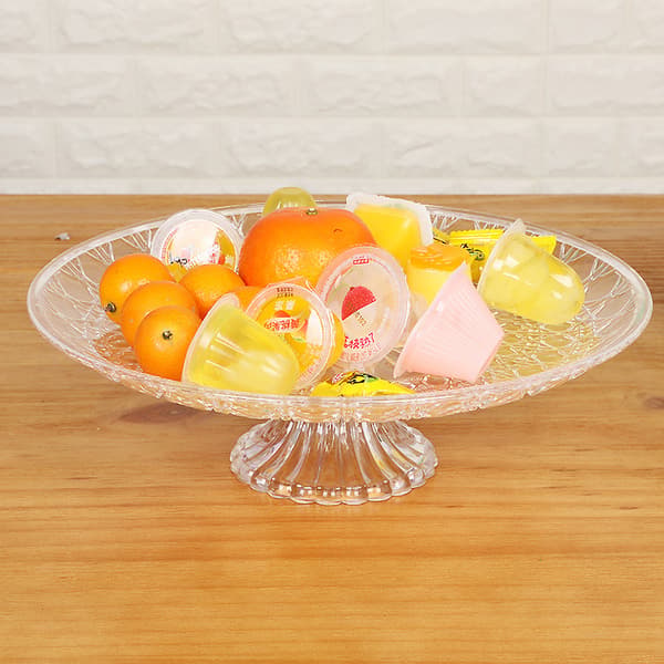 Akrylklara serveringsfat Frukt Dessert Salladsbricka Cupcake D L